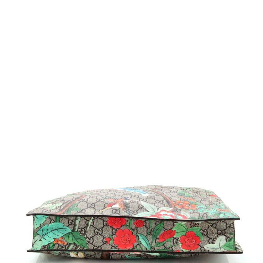 Gucci Convertible Soft Open Tote Tian Print GG Coated Canvas Tall Brown, Print - Picture 4 of 8